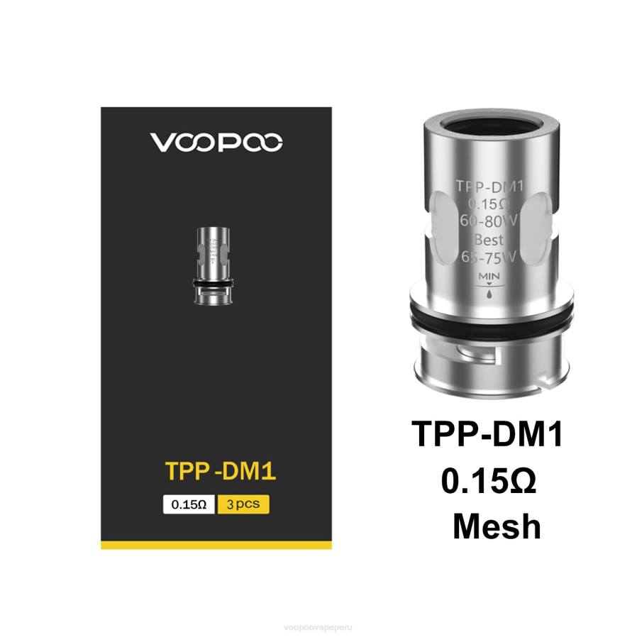 VOOPOO TPP bobinas (3 piezas) tpp-dm1 N6L4585 VOOPOO vape amazon
