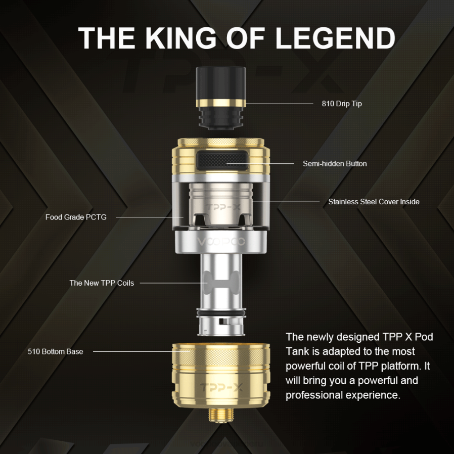 VOOPOO TPP X tanque de vainas arcoíris N6L4514 VOOPOO vape precio