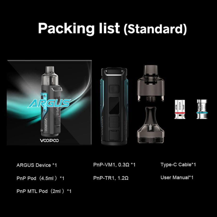 VOOPOO ARGUS kit de modificación de cápsulas verde petróleo-plata N6L477 VOOPOO vape pod peru