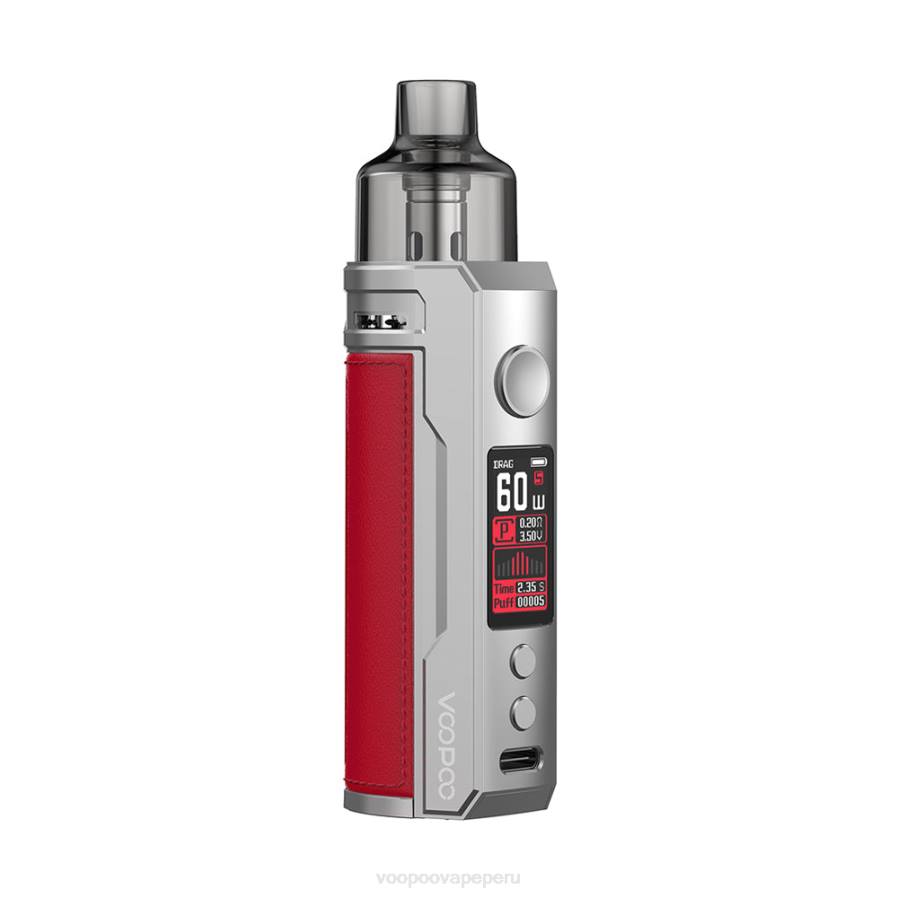 VOOPOO DRAG S kit de modificación de cápsulas rojo plateado N6L4202 VOOPOO vape peru